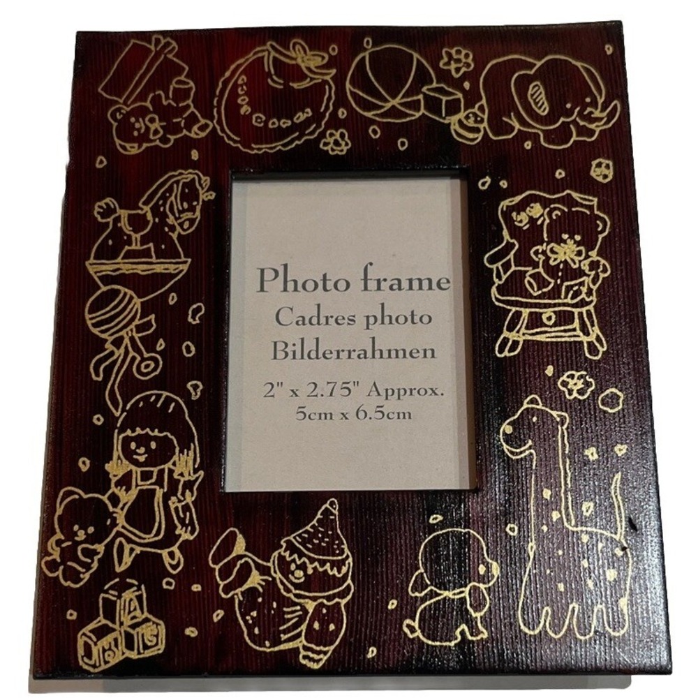 2"‎ X 2.75" Photo Frame 2 Pack Plastic Red Blue Gold Baby Infant Toddler Toys